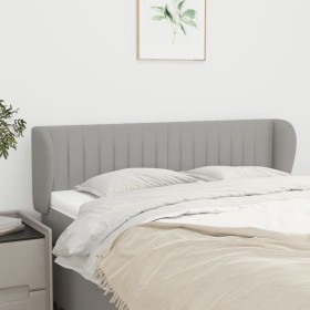 Light gray fabric headboard 147x23x78/88 cm by , Headboards and footboards - Ref: Foro24-3117380, Price: 67,38 €, Discount: %