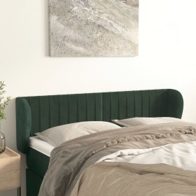 Cabecero de terciopelo verde oscuro 147x23x78/88 cm de , Cabeceros y pies de cama - Ref: Foro24-3117433, Precio: 67,99 €, Des...