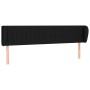 Black fabric headboard 203x23x78/88 cm by , Headboards and footboards - Ref: Foro24-3117406, Price: 65,82 €, Discount: %