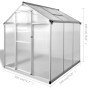 Anthracite gray aluminum greenhouse 3.46 m² by vidaXL, Greenhouses - Ref: Foro24-43555, Price: 391,37 €, Discount: %