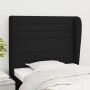 Cabecero con orejas de tela negro 83x23x118/128 cm de , Cabeceros y pies de cama - Ref: Foro24-3118072, Precio: 76,02 €, Desc...