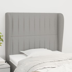 Cabecero con orejas de tela gris claro 83x23x118/128 cm de , Cabeceros y pies de cama - Ref: Foro24-3118168, Precio: 75,42 €,...