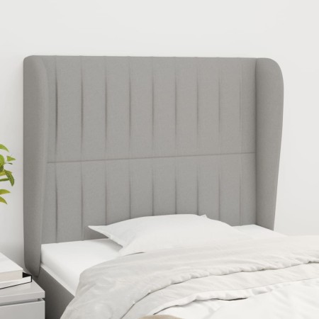 Headboard with light gray fabric ears 83x23x118/128 cm by , Headboards and footboards - Ref: Foro24-3118168, Price: 75,35 €, ...