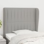 Headboard with light gray fabric ears 83x23x118/128 cm by , Headboards and footboards - Ref: Foro24-3118168, Price: 75,35 €, ...