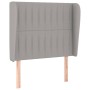 Headboard with light gray fabric ears 83x23x118/128 cm by , Headboards and footboards - Ref: Foro24-3118168, Price: 75,35 €, ...