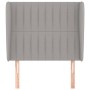 Headboard with light gray fabric ears 83x23x118/128 cm by , Headboards and footboards - Ref: Foro24-3118168, Price: 75,35 €, ...