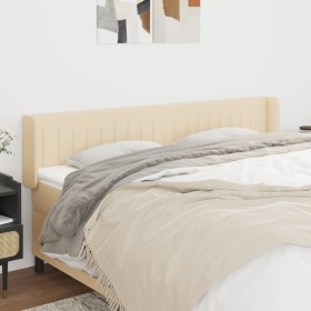 Cabecero de tela color crema 163x16x78/88 cm de , Cabeceros y pies de cama - Ref: Foro24-3119017, Precio: 68,99 €, Descuento: %