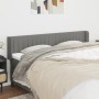 Dark gray fabric headboard 203x16x78/88 cm by , Headboards and footboards - Ref: Foro24-3119029, Price: 83,48 €, Discount: %