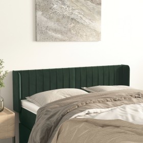 Dark green velvet headboard 147x16x78/88 cm by , Headboards and footboards - Ref: Foro24-3119057, Price: 68,75 €, Discount: %