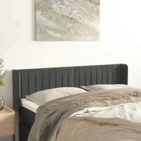 Dark gray velvet headboard 147x16x78/88 cm by , Headboards and footboards - Ref: Foro24-3119055, Price: 69,64 €, Discount: %