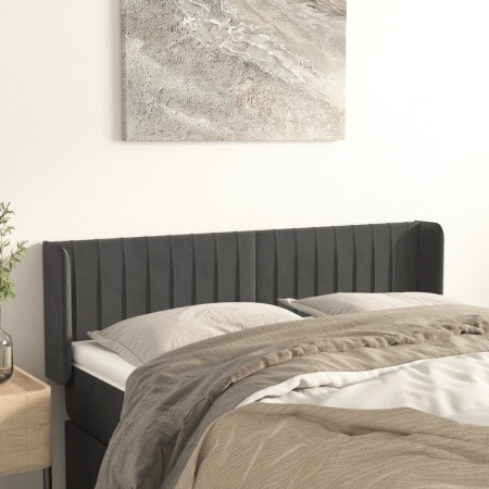 Cabecero de terciopelo gris oscuro 147x16x78/88 cm de , Cabeceros y pies de cama - Ref: Foro24-3119055, Precio: 69,99 €, Desc...