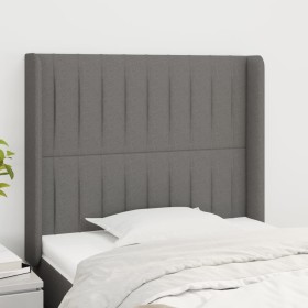 Headboard with dark gray fabric ears 83x16x118/128 cm by , Headboards and footboards - Ref: Foro24-3119793, Price: 70,99 €, D...