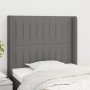 Headboard with dark gray fabric ears 83x16x118/128 cm by , Headboards and footboards - Ref: Foro24-3119793, Price: 70,99 €, D...