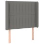 Headboard with dark gray fabric ears 83x16x118/128 cm by , Headboards and footboards - Ref: Foro24-3119793, Price: 70,99 €, D...