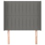 Headboard with dark gray fabric ears 83x16x118/128 cm by , Headboards and footboards - Ref: Foro24-3119793, Price: 70,99 €, D...