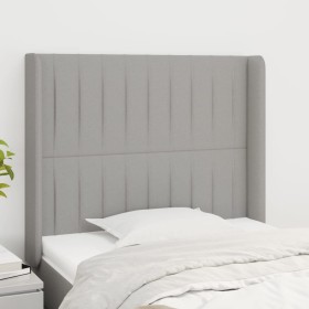 Headboard with light gray fabric ears 103x16x118/128 cm by , Headboards and footboards - Ref: Foro24-3119808, Price: 76,81 €,...