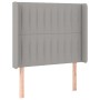 Cabecero con orejas de tela gris claro 103x16x118/128 cm de , Cabeceros y pies de cama - Ref: Foro24-3119808, Precio: 76,71 €...