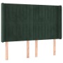 Headboard with dark green velvet ears 147x16x118/128cm by , Headboards and footboards - Ref: Foro24-3119869, Price: 118,40 €,...