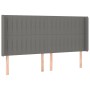 Headboard with dark gray fabric ears 203x16x118/128 cm by , Headboards and footboards - Ref: Foro24-3119841, Price: 133,99 €,...