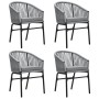 5-Piece Gray Synthetic Rattan Garden Dining Set by vidaXL, Garden sets - Ref: Foro24-3099252, Price: 455,99 €, Discount: %