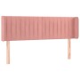 Cabecero con LED de terciopelo rosa 147x16x78/88 cm de , Cabeceros y pies de cama - Ref: Foro24-3123527, Precio: 75,99 €, Des...