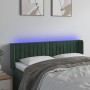 Dark green velvet LED headboard 147x16x78/88 cm by , Headboards and footboards - Ref: Foro24-3123525, Price: 75,07 €, Discoun...