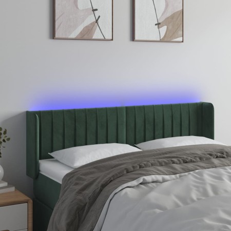 Dark green velvet LED headboard 147x16x78/88 cm by , Headboards and footboards - Ref: Foro24-3123525, Price: 75,99 €, Discoun...