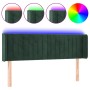 Dark green velvet LED headboard 147x16x78/88 cm by , Headboards and footboards - Ref: Foro24-3123525, Price: 75,99 €, Discoun...