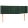 Dark green velvet LED headboard 147x16x78/88 cm by , Headboards and footboards - Ref: Foro24-3123525, Price: 75,99 €, Discoun...