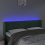 Dark green velvet LED headboard 147x16x78/88 cm by , Headboards and footboards - Ref: Foro24-3123525, Price: 75,99 €, Discoun...