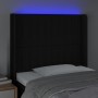 Cabecero con LED de tela negro 103x16x118/128 cm de , Cabeceros y pies de cama - Ref: Foro24-3124278, Precio: 78,67 €, Descue...