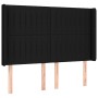 Black fabric headboard with LED 147x16x118/128 cm by , Headboards and footboards - Ref: Foro24-3124286, Price: 125,99 €, Disc...