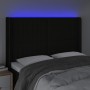 Black fabric headboard with LED 147x16x118/128 cm by , Headboards and footboards - Ref: Foro24-3124286, Price: 125,99 €, Disc...