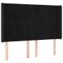 Black velvet headboard with LED 147x16x118/128 cm by , Headboards and footboards - Ref: Foro24-3124336, Price: 134,70 €, Disc...