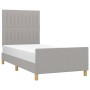 Estructura de cama con cabecero de tela gris claro 80x200 cm de , Camas y somieres - Ref: Foro24-3125171, Precio: 156,44 €, D...