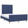 Estructura de cama con cabecero de tela azul 120x200 cm de , Camas y somieres - Ref: Foro24-3125209, Precio: 178,06 €, Descue...