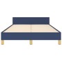 Estructura de cama con cabecero de tela azul 120x200 cm de , Camas y somieres - Ref: Foro24-3125209, Precio: 178,06 €, Descue...