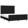 Bed frame with black fabric headboard 140x200 cm by , Beds and slatted bases - Ref: Foro24-3125221, Price: 241,99 €, Discount: %