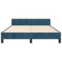 Dark blue velvet bed frame with headboard 140x200 cm by , Beds and slatted bases - Ref: Foro24-3125883, Price: 235,64 €, Disc...