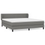 Cama box spring con colchón tela gris oscuro 160x200 cm de , Camas y somieres - Ref: Foro24-3126414, Precio: 489,25 €, Descue...