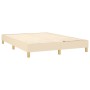 Cama box spring con colchón tela color crema 140x200 cm de , Camas y somieres - Ref: Foro24-3126970, Precio: 452,24 €, Descue...