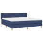 Box spring bed with blue fabric mattress 160x200 cm by , Beds and slatted bases - Ref: Foro24-3126979, Price: 489,99 €, Disco...