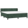 Cama box spring con colchón terciopelo verde oscuro 160x200 cm de , Camas y somieres - Ref: Foro24-3127562, Precio: 492,54 €,...