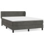 Box spring bed with dark gray velvet mattress 160x200 cm by , Beds and slatted bases - Ref: Foro24-3127560, Price: 476,68 €, ...