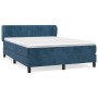 Box spring bed with dark blue velvet mattress 140x190 cm by , Beds and slatted bases - Ref: Foro24-3127611, Price: 417,86 €, ...