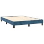 Box spring bed with dark blue velvet mattress 140x190 cm by , Beds and slatted bases - Ref: Foro24-3127611, Price: 417,86 €, ...