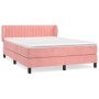 Box spring bed with pink velvet mattress 140x200 cm by , Beds and slatted bases - Ref: Foro24-3127618, Price: 438,27 €, Disco...