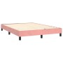 Box spring bed with pink velvet mattress 140x200 cm by , Beds and slatted bases - Ref: Foro24-3127618, Price: 438,27 €, Disco...