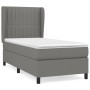 Box spring bed with dark gray fabric mattress 100x200 cm by , Beds and slatted bases - Ref: Foro24-3128102, Price: 362,99 €, ...