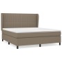 Cama box spring con colchón tela gris taupe 160x200 cm de , Camas y somieres - Ref: Foro24-3128137, Precio: 611,33 €, Descuen...